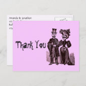 Gotische Halloween-huwelijk bedankt Briefkaart (Voorkant / Achterkant)