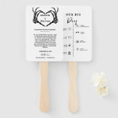 Gotische Halloween huwelijksdag Evenementen Tijdli Handwaaier (Voorkant en achterkant)