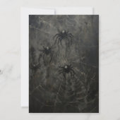 Gotische Halloween Koppel Bruiloft Borrel Kaart (Achterkant)