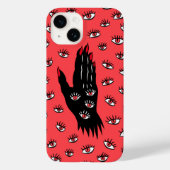 Gotische Halloween kunst - Zwarte Hand Spooky Ogen Case-Mate iPhone Case (Achterkant)