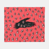 Gotische Halloween kunst - Zwarte Hand Spooky Ogen Fleece Deken (Voorkant (Horizontaal))