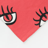 Gotische Halloween kunst - Zwarte Hand Spooky Ogen Fleece Deken (Hoek)