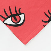 Gotische Halloween kunst - Zwarte Hand Spooky Ogen Fleece Deken (Hoek)