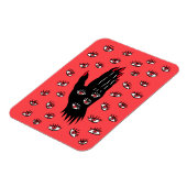 Gotische Halloween kunst - Zwarte Hand Spooky Ogen Magneet (Linkerzijde)