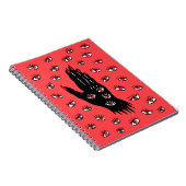 Gotische Halloween kunst - Zwarte Hand Spooky Ogen Notitieboek (Rechterzijde)