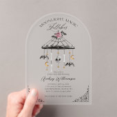  Gotische Halloween Mobile Spooky Baby shower Acryl Uitnodigingen (Insitu (Draagbaar))