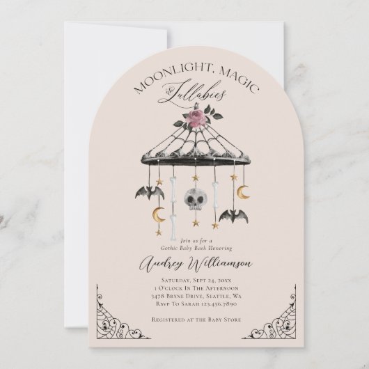  Gotische Halloween Mobile Spooky Baby shower Kaart (Voorkant)