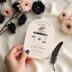 Gotische Halloween Mobile Spooky Baby shower Kaart