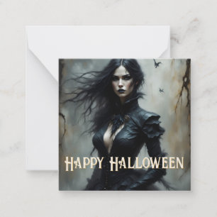 Gotische Halloween Nacht van Mysterie Notitiekaartje