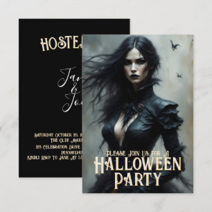 Gotische Halloween Nacht van Mysterie Uitnodiging