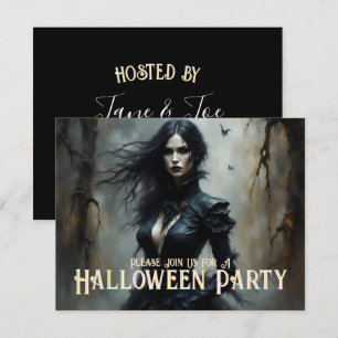 Gotische Halloween Nacht van Mysterie Uitnodiging