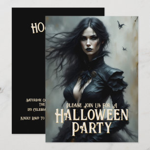 Gotische Halloween Nacht van Mysterie Uitnodiging