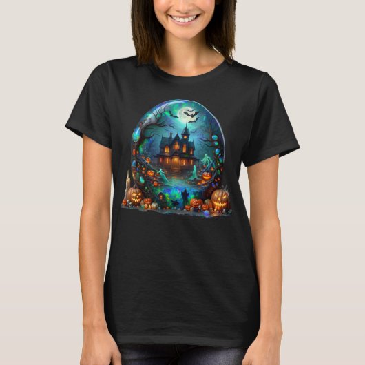 Gotische Halloween Orb T-shirt (Voorkant)
