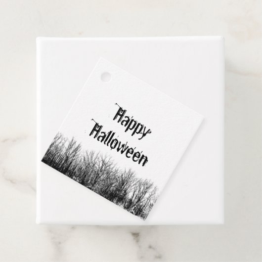 Gotische Halloween Party griezelige typografie Bedankjes Labels (In situ)