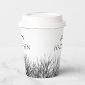 Gotische Halloween Party Spookt Bossen Papieren Bekers (Links)