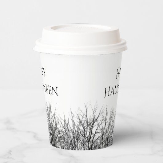 Gotische Halloween Party Spookt Bossen Papieren Bekers (Links)