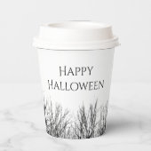 Gotische Halloween Party Spookt Bossen Papieren Bekers (Achterkant)