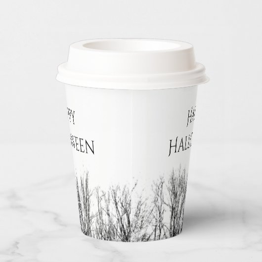 Gotische Halloween Party Spookt Bossen Papieren Bekers (Rechts)