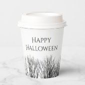 Gotische Halloween Party Spookt Bossen Papieren Bekers (Voorkant)