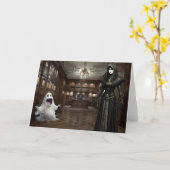 Gotische Halloween Party uitnodiging. Kaart (Gele Bloem)