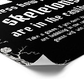 Gotische Halloween raad hoeveel skeletten spel Poster (Hoek)