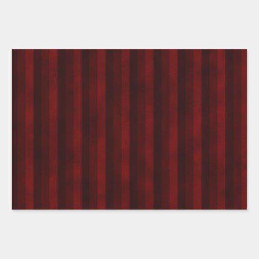 Gotische Halloween: rode strepen, schedels en dama Inpakpapier Vel (Voorkant 3)