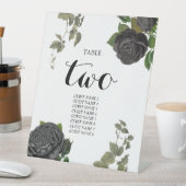 Gotische Halloween Rozen Witte Bruiloft Tafel Numm Reclamebord Met Voetstuk (Insitu)