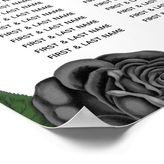 Gotische Halloween Rozen Witte Bruiloft Zitkaarten Poster (Hoek)