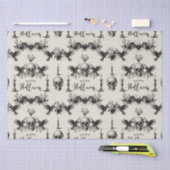 Gotische Halloween schedel kaars vleermuis raven z Tissuepapier (Craft)