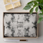 Gotische Halloween schedel kaars vleermuis raven z Tissuepapier (Geschenk)