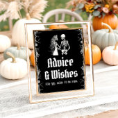 Gotische Halloween Skelet Advies en Wens Teken Poster