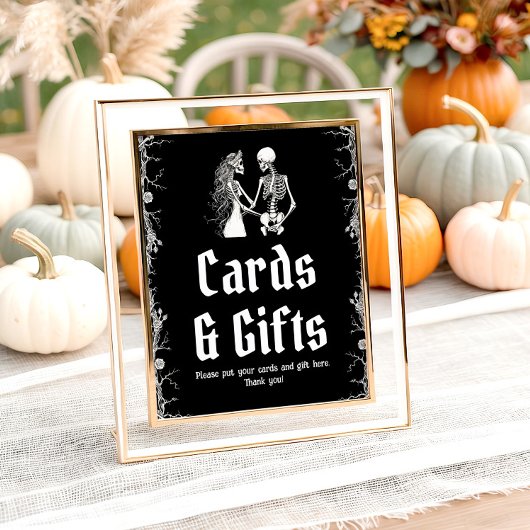 Gotische Halloween Skelet Kaarten en Geschenken Te Poster