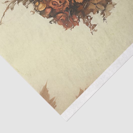 Gotische Halloween Skelet Skelet met Pompoen Tissuepapier (Detail)