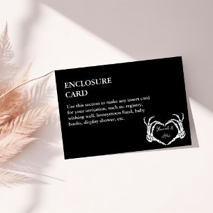 Gotische Halloween Skull Hart Hand Wedding Kaart