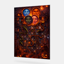 Gotische Halloween slangen en ladders mystieke muu Acryl Bord