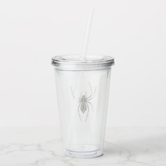 Gotische Halloween Spider Acryl Drinkbeker (Achterkant)