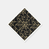 Gotische Halloween Spin Web Gold Servet (Hoek)