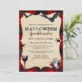 Gotische  Halloween Spooktacular Invitation Kaart (Staand voorkant)
