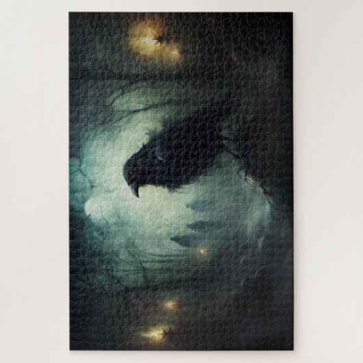 Gotische Halloween Spooky Crows Legpuzzel (Verticaal)