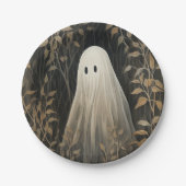 Gotische Halloween Spooky Ghost Papieren Bordje (Voorkant)