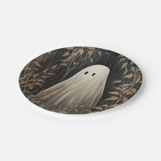 Gotische Halloween Spooky Ghost Papieren Bordje (Gekanteld)