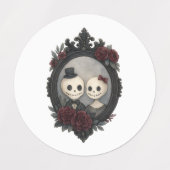  Gotische Halloween Stickers – Blue Pumpkin, (Design 2)