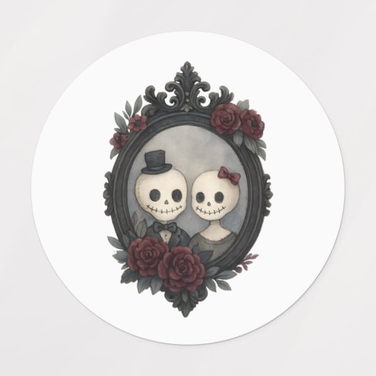  Gotische Halloween Stickers – Blue Pumpkin, (Design 2)