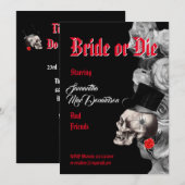 Gotische Halloween stijl vrijgezellenfeest Kaart (Voorkant / Achterkant)