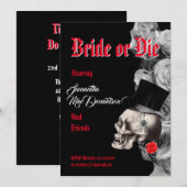 Gotische Halloween stijl vrijgezellenfeest Kaart (Voorkant / Achterkant)