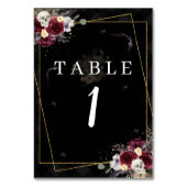 Gotische Halloween tafel nummers Kaart (Voorkant)