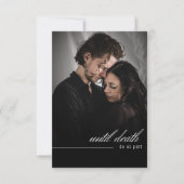 Gotische Halloween Tot Dood Foto Bruiloft Save The Date (Voorkant)