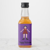 Gotische Halloween Vampier Dame Custom Likeurfles Etiket (Voorkant)
