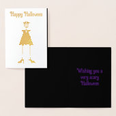 Gotische Halloween Vampier Vrouw Custom Folie Kaarten (Display)