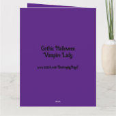 Gotische Halloween Vampier Vrouw Custom Kaart (Achterkant)